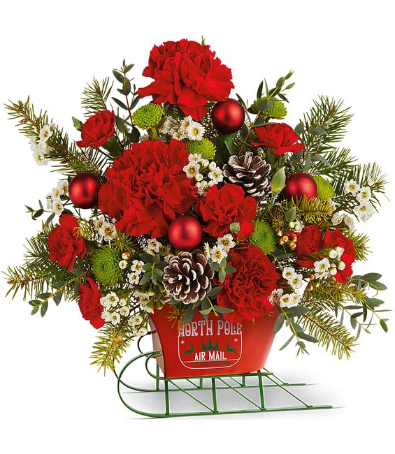 North Pole Sleigh Bouquet